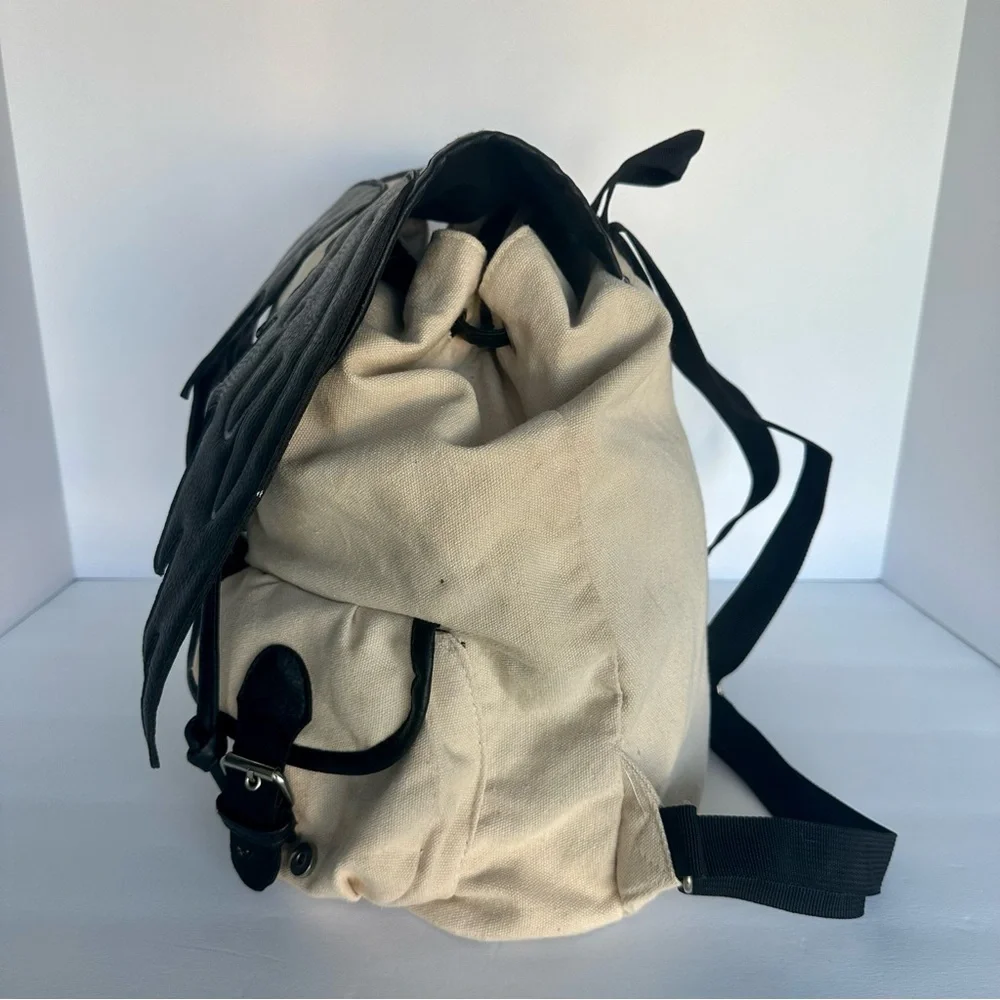 Supernatural Womens Castiel Wings Slouch Backpack Hot Topic Cream Black Angel